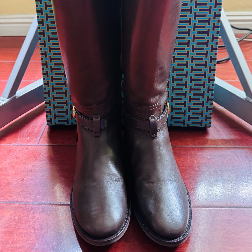 Tory Burch Bristol Leather Riding Boots